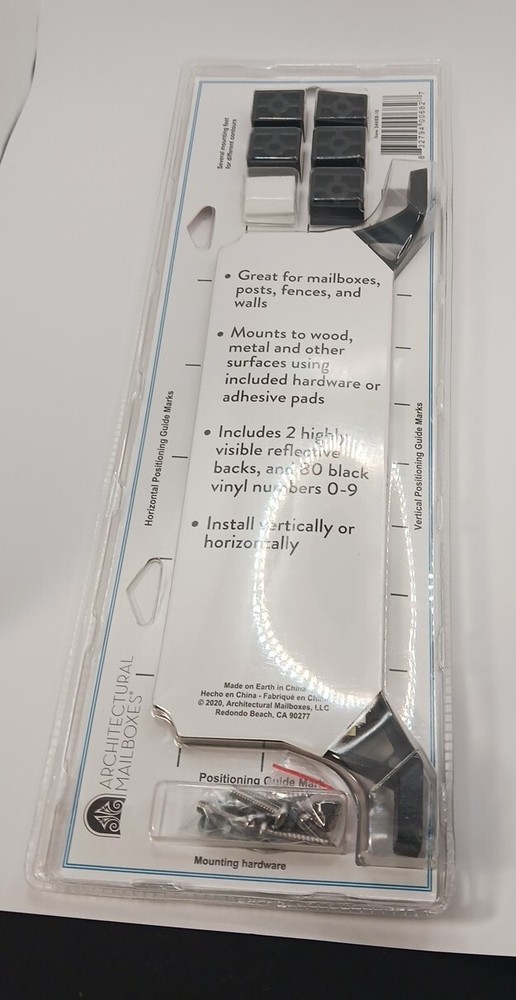 Architectural Mailboxes Black Plastic Manhattan Mailbox Name/Address Kit