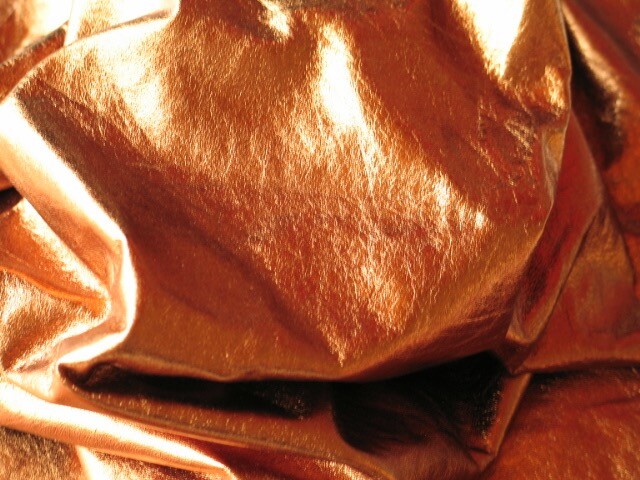Metallic Thin Soft Lambskin Leather Hides Bronze