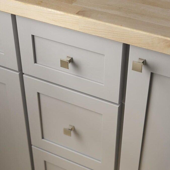 1" Refined Square Knob Polished Nickel