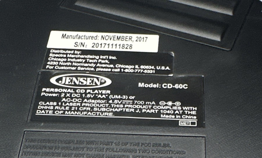 Jensen CD - 60C Personal Portable CD Player Tested