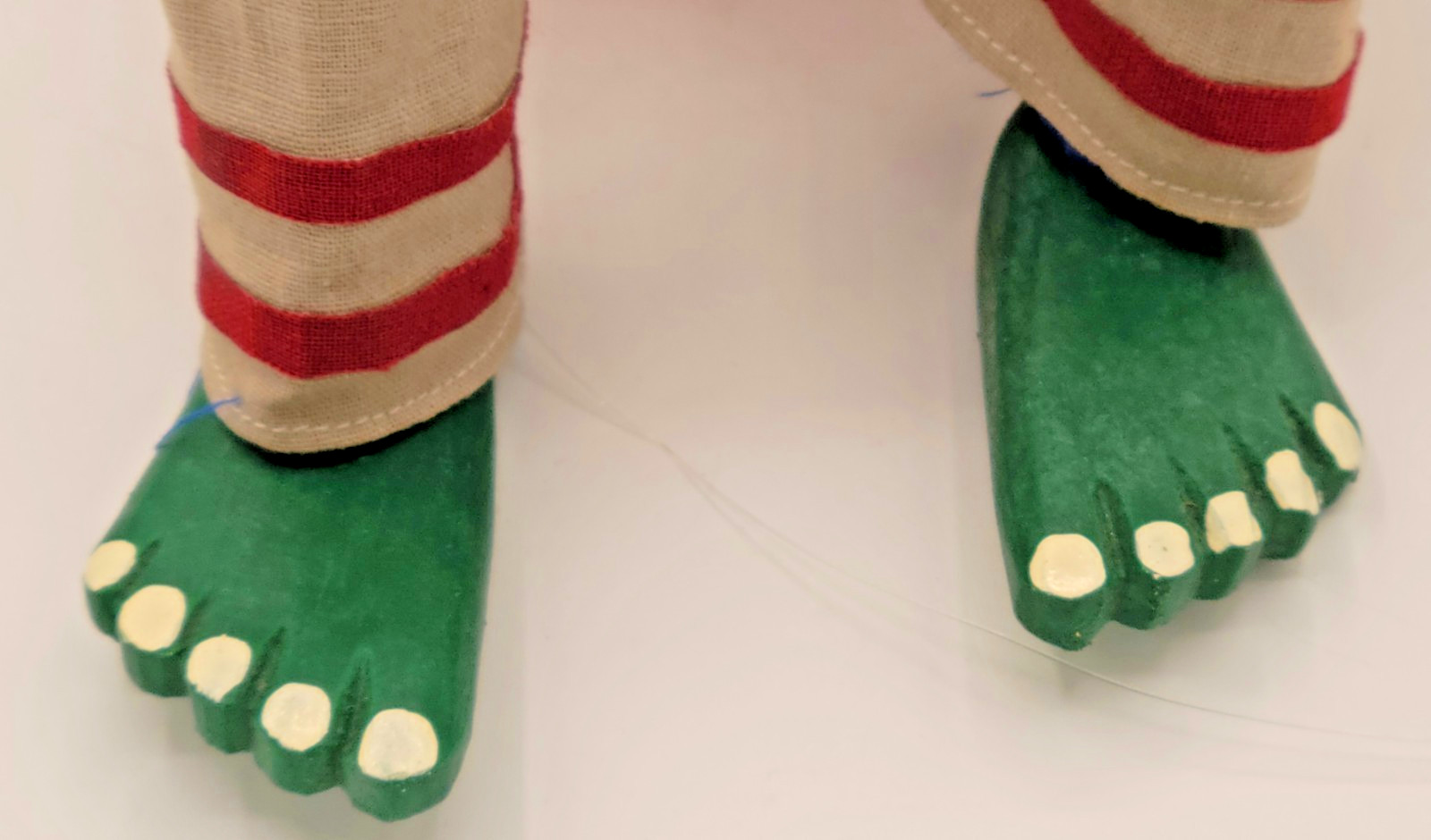 Sri Lanka RUKADA Marionette Puppet VINTAGE Wood Lankan HAND MADE Folk Art Figure