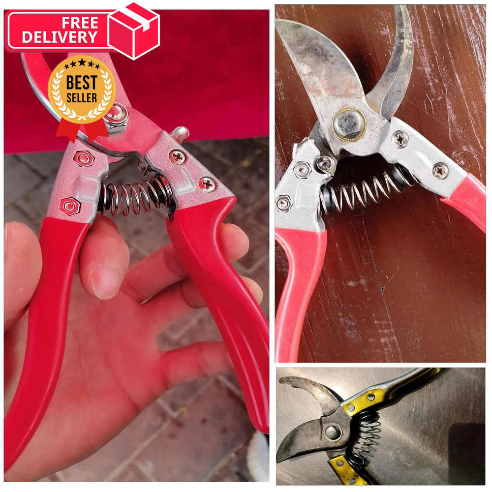 TorSor 3 Set Precision Pruner Spring Replacement with Rubber Base End Silver
