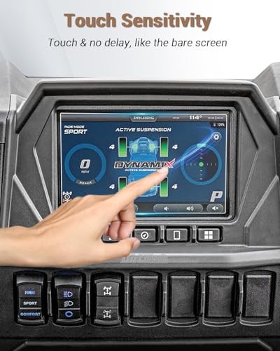 Compatible with Ride Command Ranger PRO Screen Protector Anti 7” Polaris 1-Pack