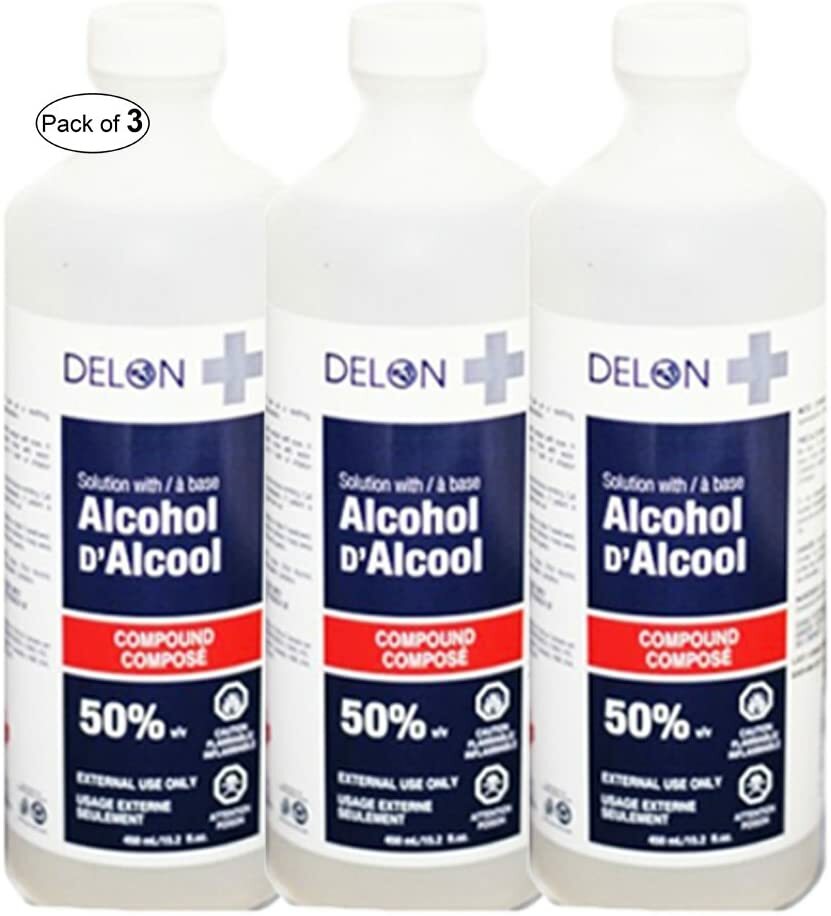 Delon Alcohol 50% (450ml) (Pack of 3)