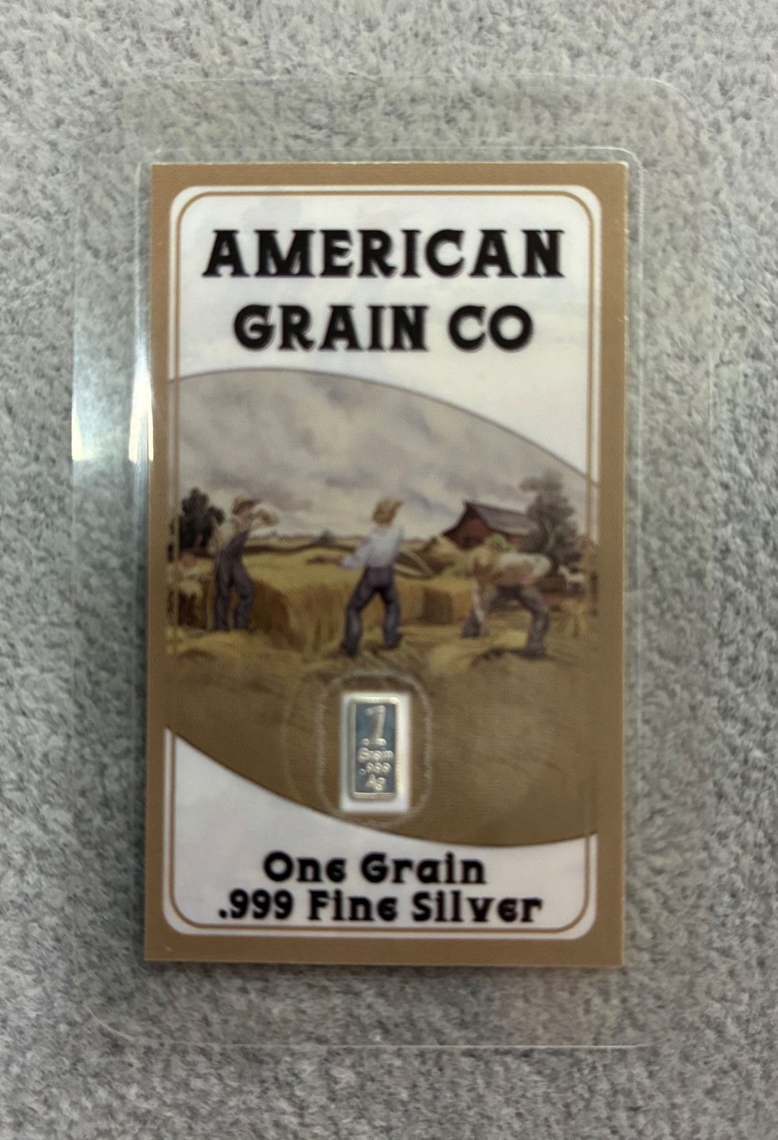 Lot of 100 - 1 Grain Pure Silver Bar In American Grain Co. Assay Card .999