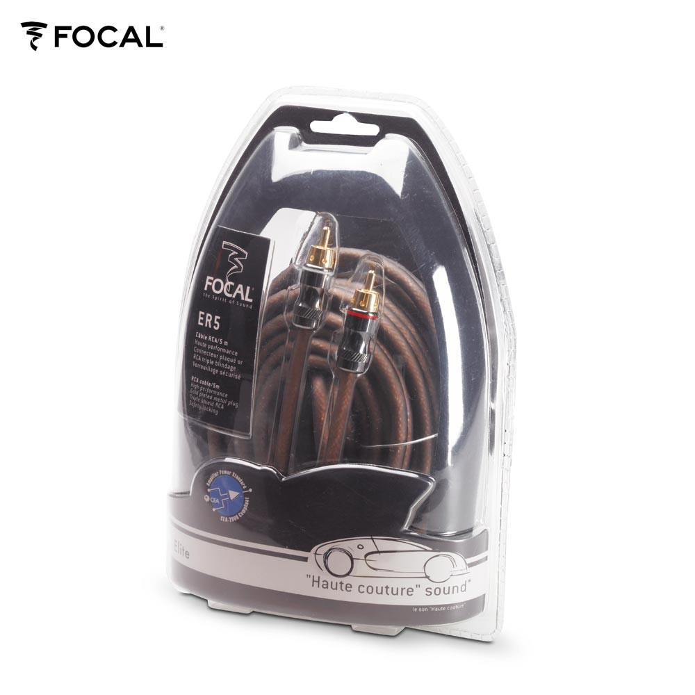 Focal ER5 Elite Stereo RCA Cable 5 M High Performance Triple Shielded