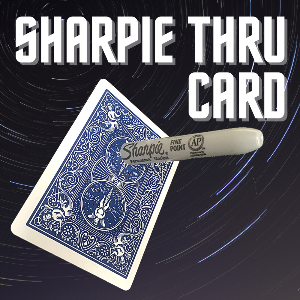 Sharpie Through Card STC BLUE Card Only - Magic Card Trick