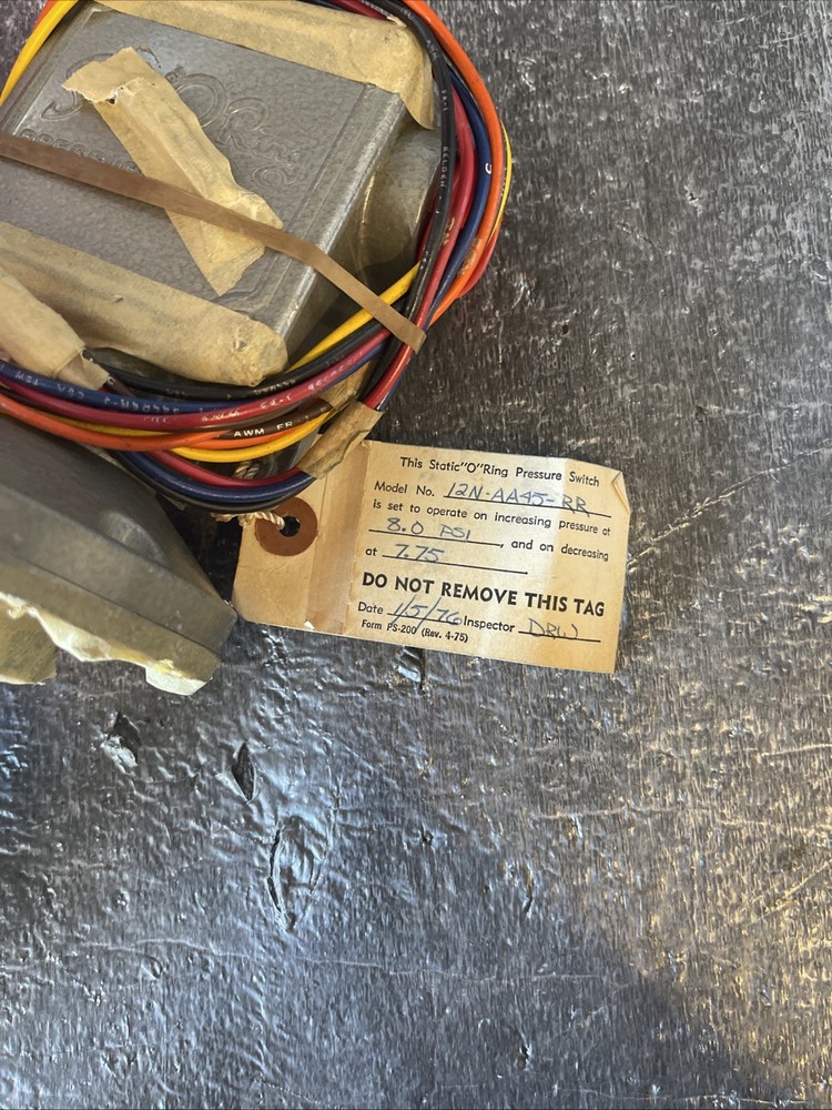 STATIC O RING 12N-AA45-RR PRESSURE SWITCH