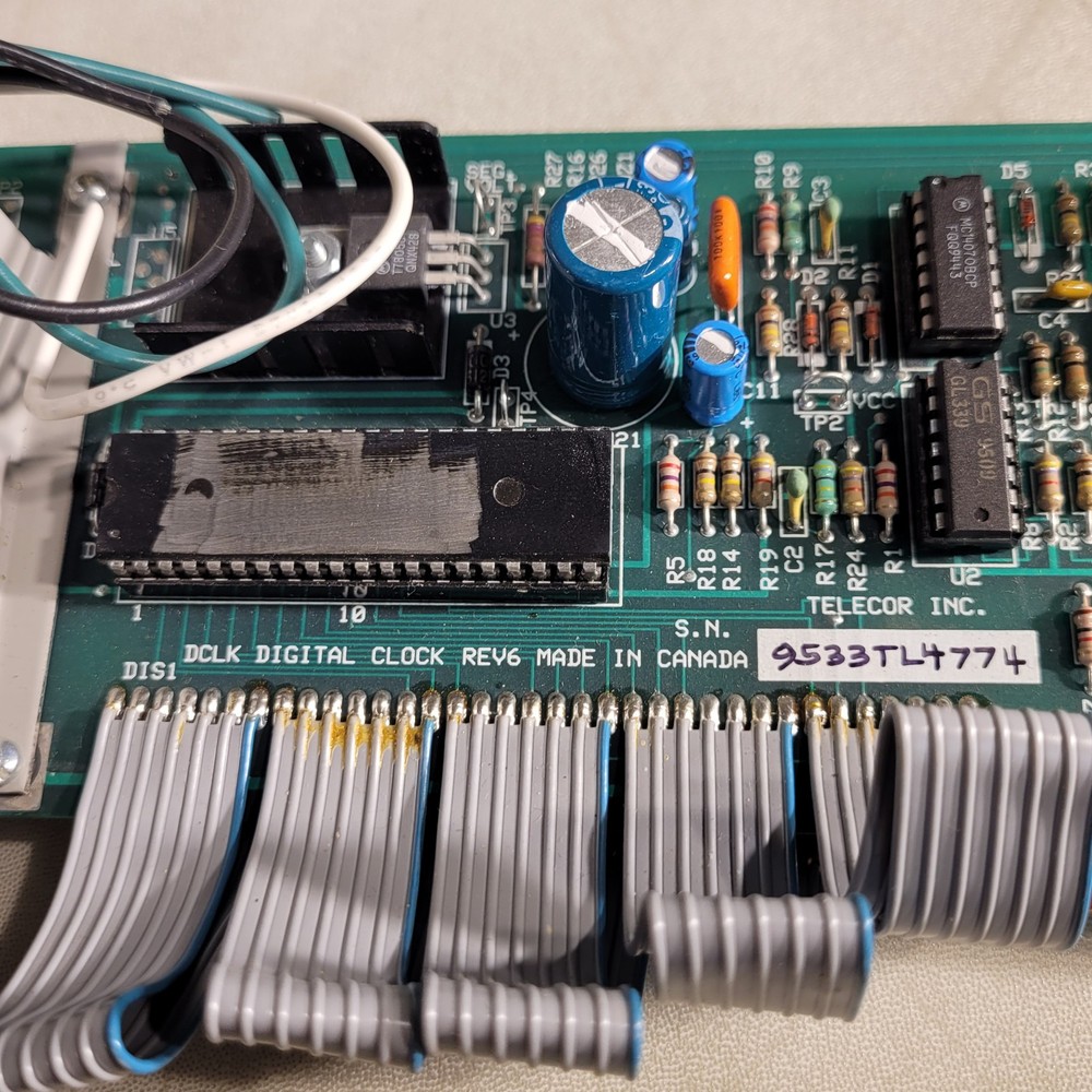 Telecor DCLK Digital Clock Rev 6 Circuit Board Screen