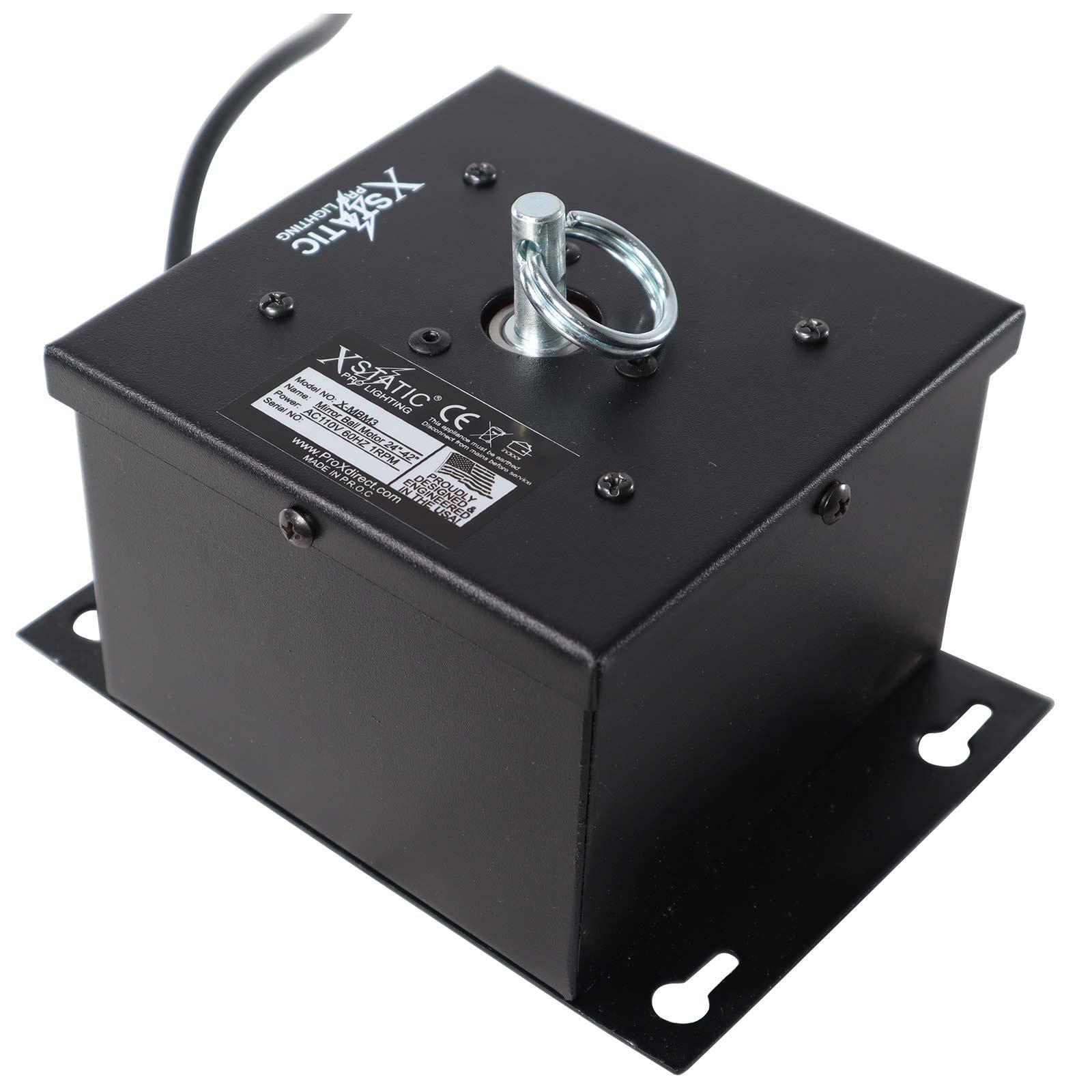 ProX X-MBM3 1 RPM Mirror Ball Mounting Motor Supports Up to 30-48" Disco Balls