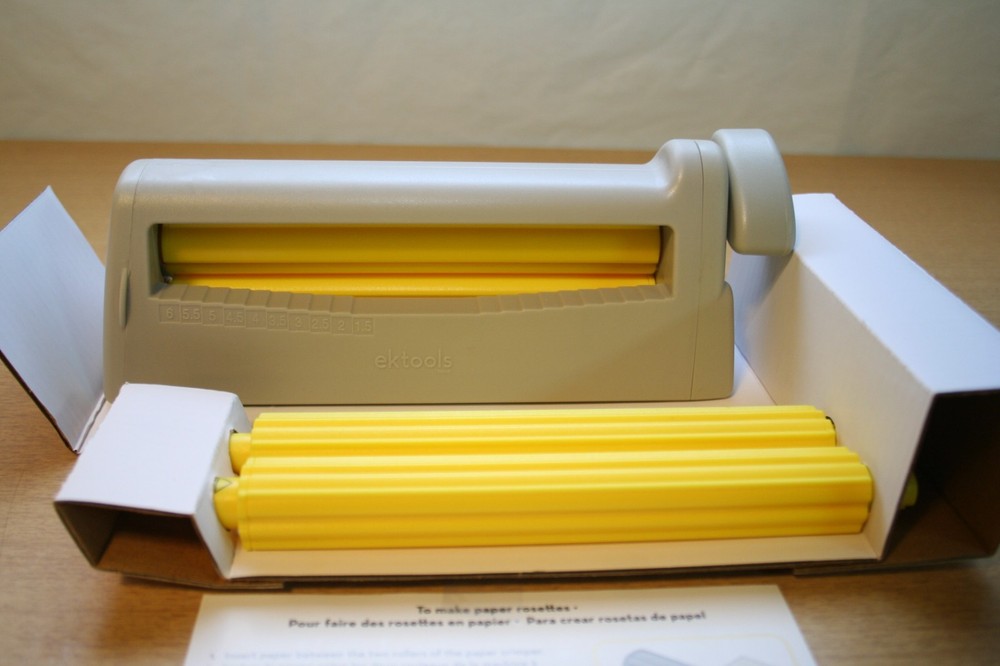EK Tools Paper Crimper Machine with 2 Small and 2 Large Rollers