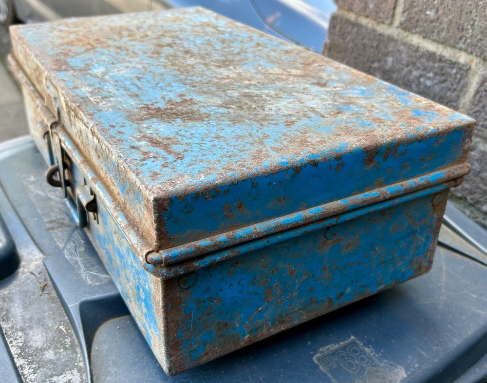 Vintage metal tool box