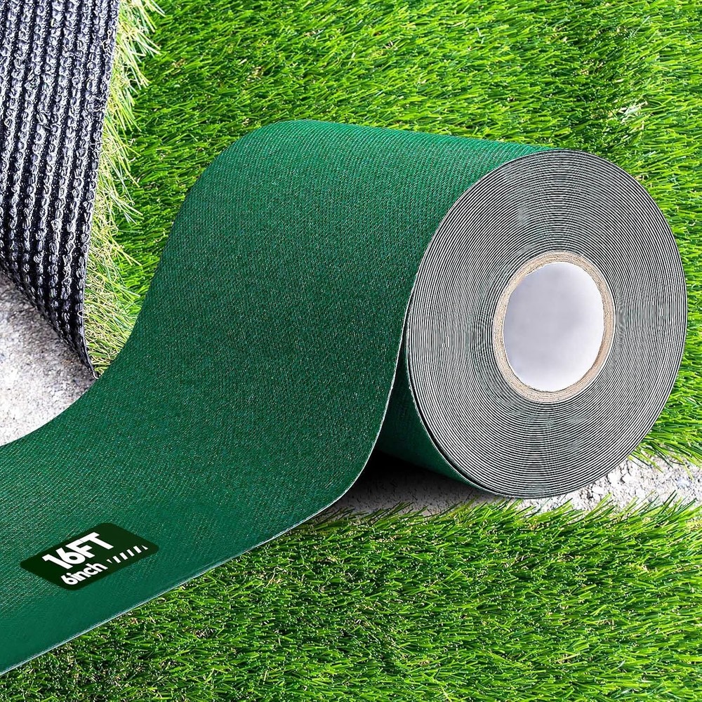 Single-Sided Artificial Grass Seam Tape 6 6 x 192" (Rectangular), Green