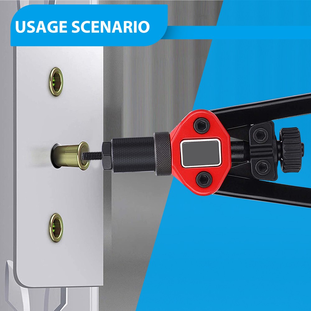 1510PC Rivet Nut Gun Kit Rivnut Setting Tools Nut Setter Tool Hand Blind Riveter