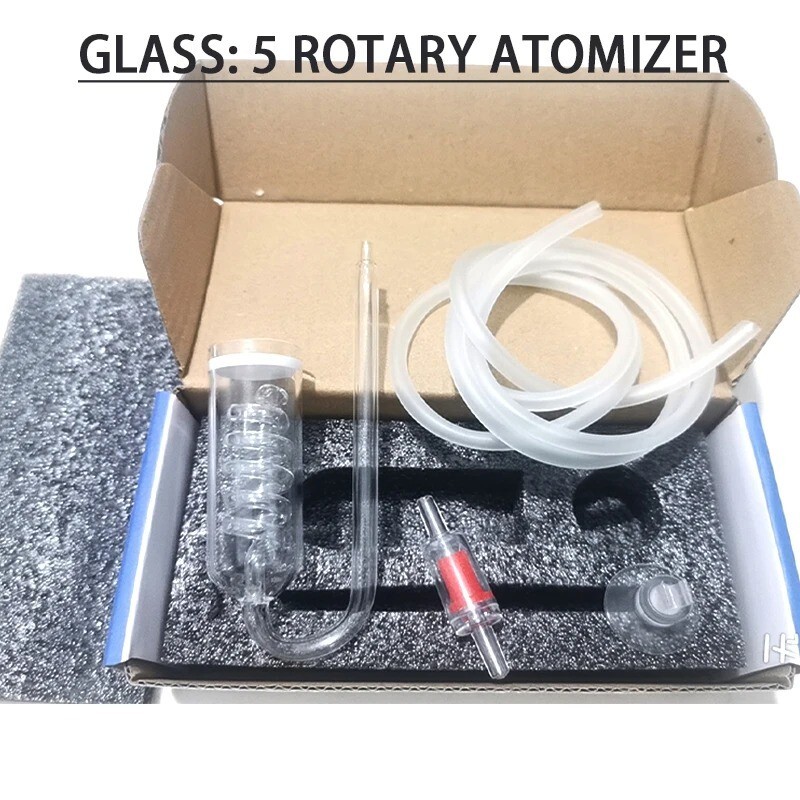Aquarium CO2 Atomizer Spiral Diffuser Kit Thread 3 Rotation for Fish tank Plant