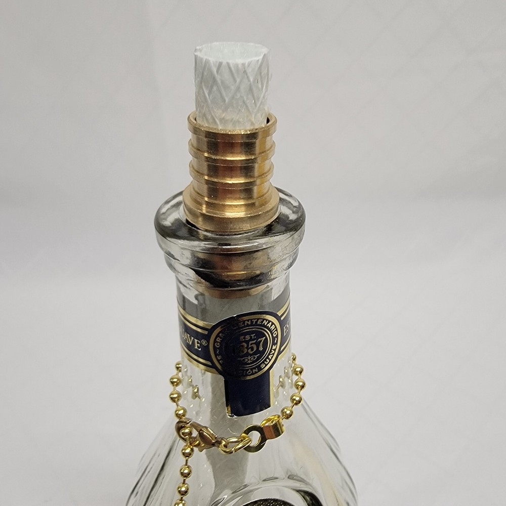 Tiki Patio Deck Torch Centenario Tequila Anejo Empty Bottle with Wick & Snuffer