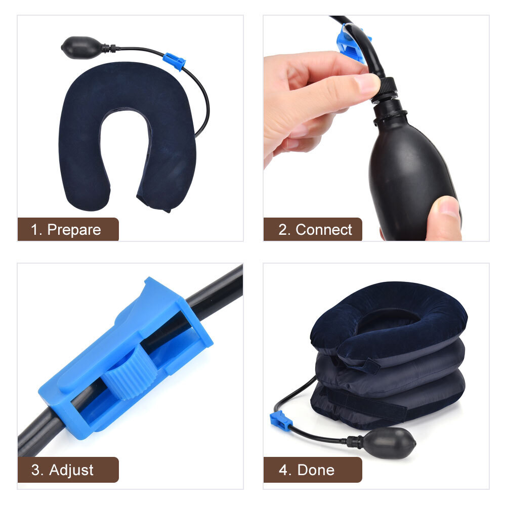 🔥🔥🔥Cervical Neck Traction Device Inflatable & Adjustable Neck Stretcher Neck