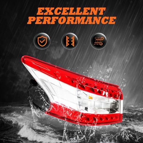 Left Side Outer Tail Light Assembly Compatible with Sentra 2013 2014 2015