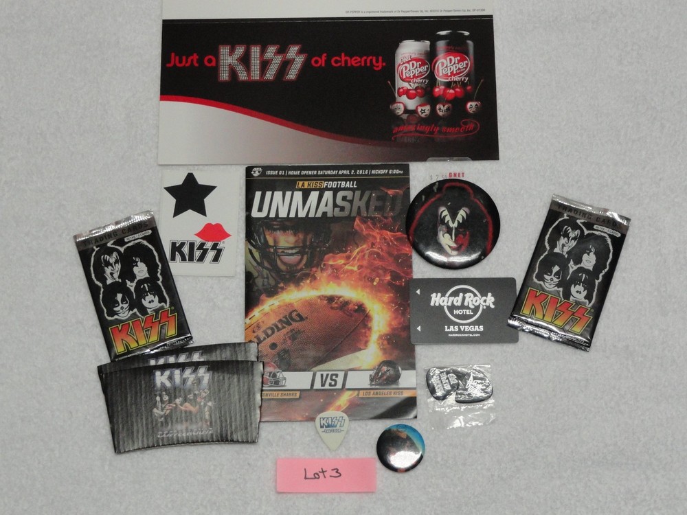 Kiss Memorabilia Coffeehouse/Guitar Picks/Key Card/Pin/Magnet/ Cards MORE LOT 3