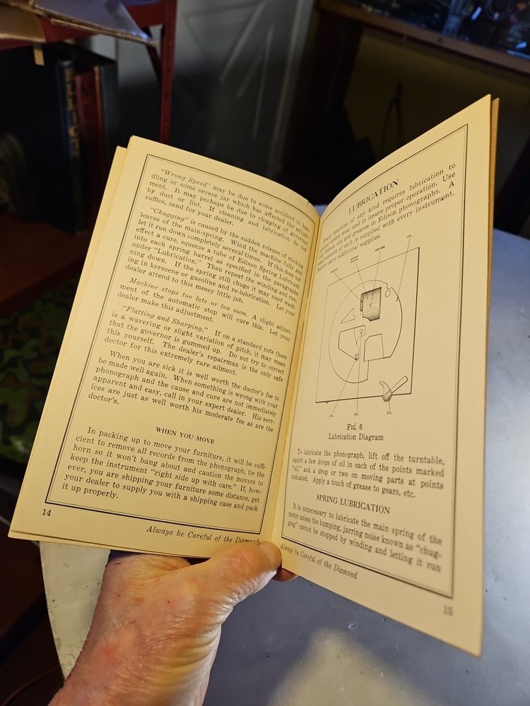 Antique 1927 EDISON PHONOGRAPH Instructions Booklet