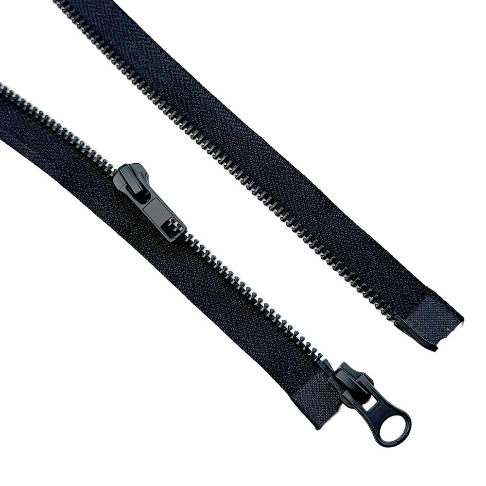 Jacket Zipper #5 Black Oxide Metal Two-Way Medium Weight Separating (4" - 36")