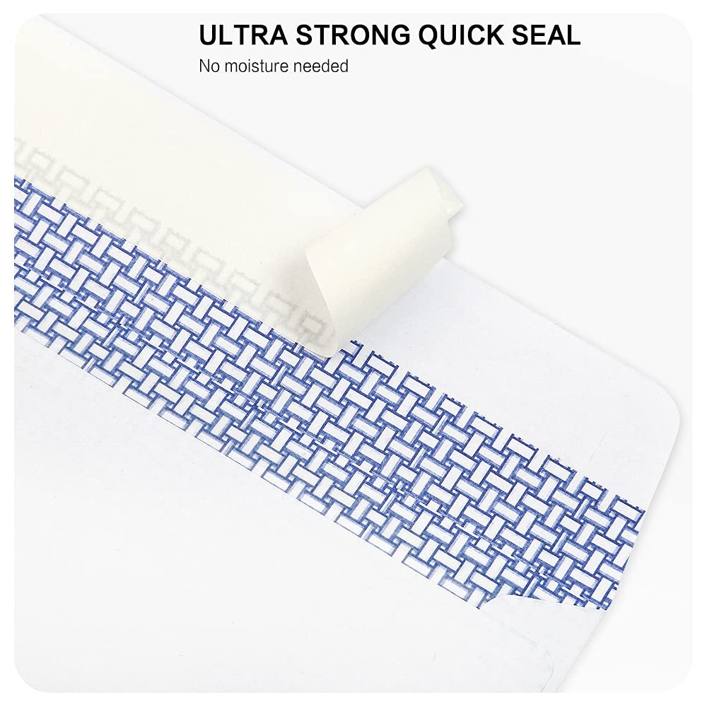 500 Pack #10 Double Window Security Self-Seal Envelopes - Suitable Size for M...