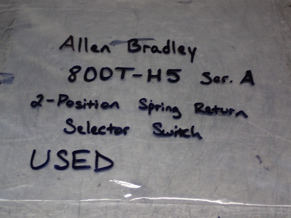 Allen Bradley 800T-H5 Ser A 2 Position Spring Return Selector Switch Used