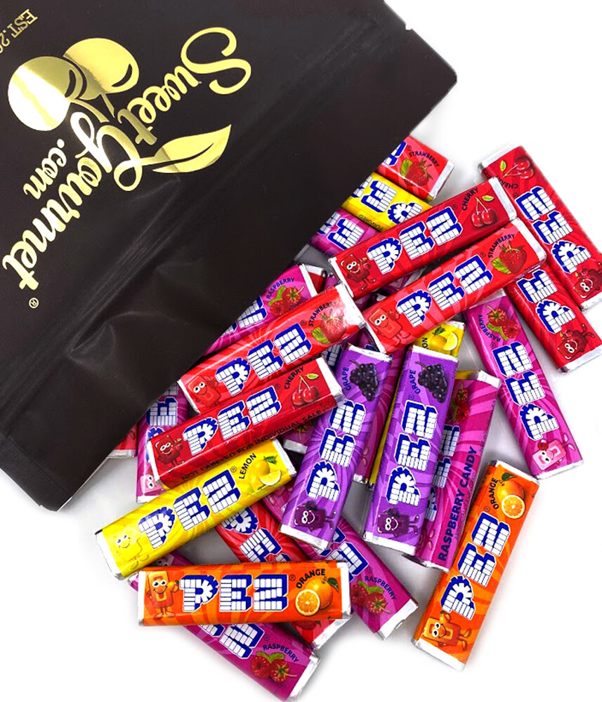 SweetGourmet Assorted PEZ Fruit Rolls Refill Bulk | 2 Pounds