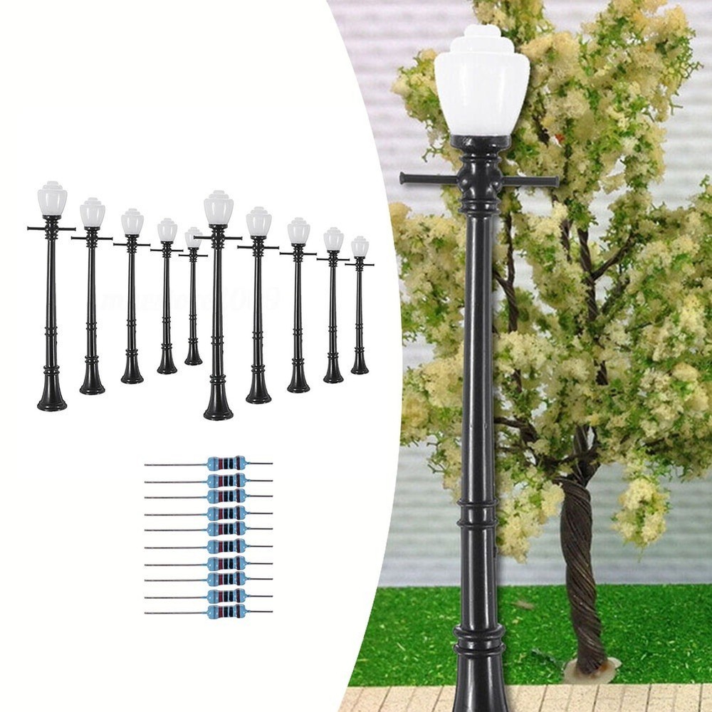 10 PCS LCX04 Model Railway Lamp Post Lights with 20mA Operating Current