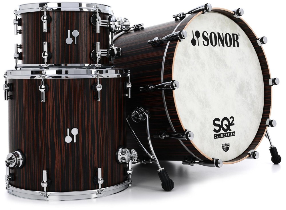 Sonor SQ2 3-piece Shell Pack - Ebony Semi-Gloss