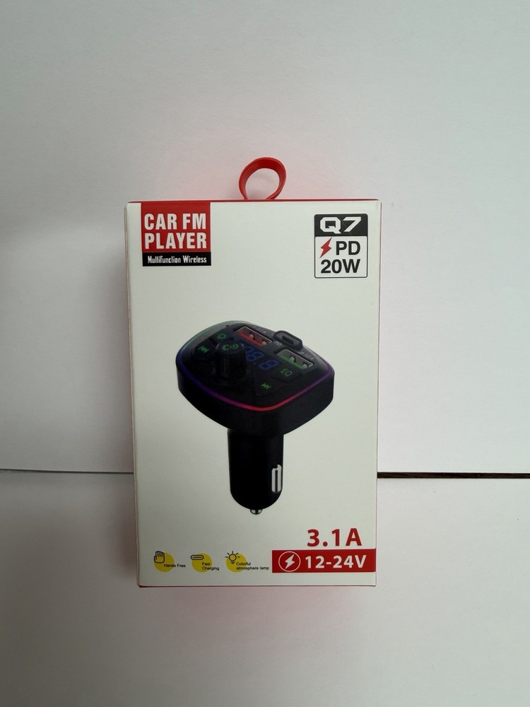 Bluetooth FM Transmitter, Dual USB Port and PD Type C Car Charger