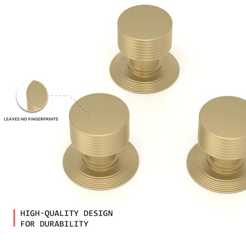 10 Pack Brushed Gold Cabinet Knobs Brass Kitchen Cabinet Knobs, Gold Dresser