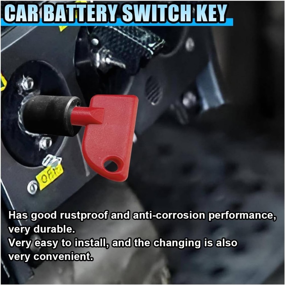 2PCS High-Quality Mini Battery Disconnect Keys for Vehicle Security & Longevity