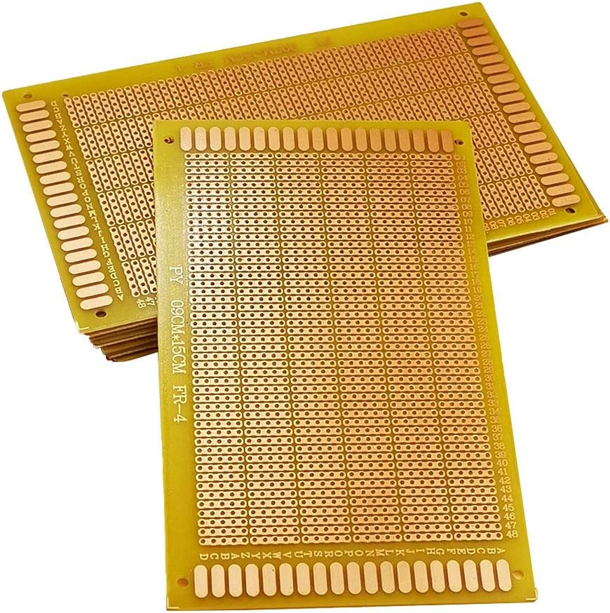 YUNGUI 5PCS Perf Board Stripboard,9X15Cm Copper Circuit Board Single Sided PCB B