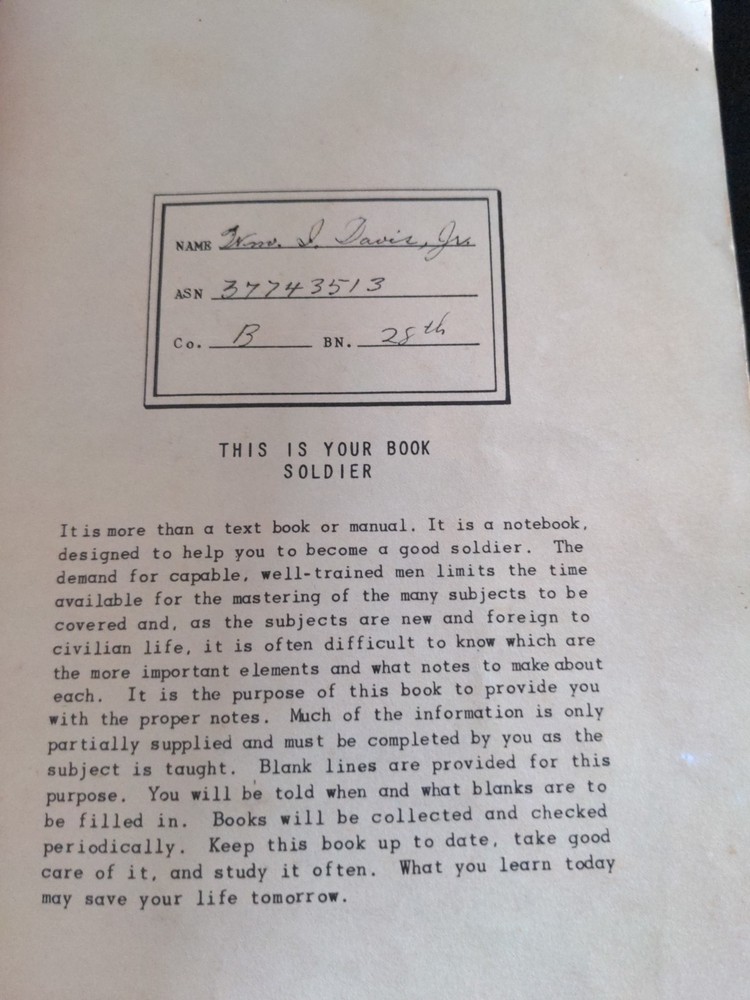 WWII US Signal Corps Camp Crowder Basic Notes Central Signal Corps Training 1943