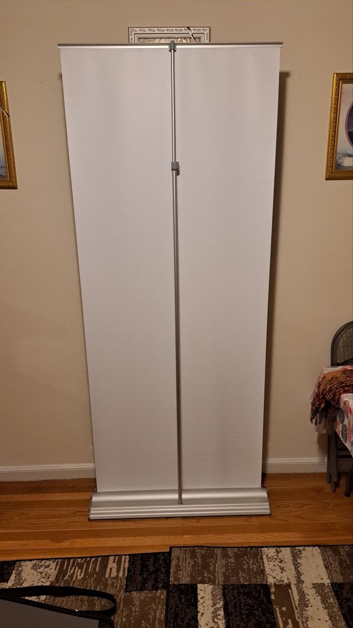 Retractable Banner Stand 33" x 80" – Aluminum – Trade Show Display w/ Carry Case