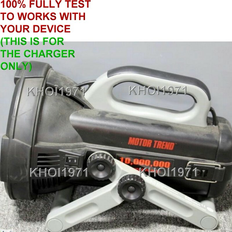 CAR charger adapter for BLACK Motor Trend 10 Million Candlepower Spotlight