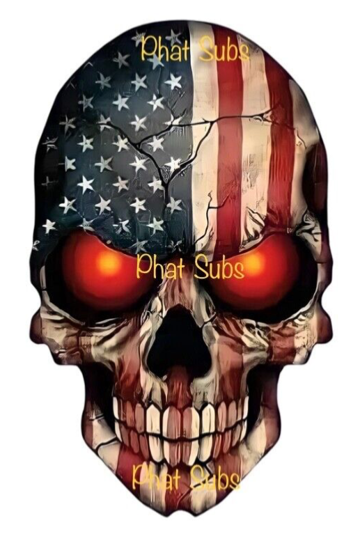 Sublimation Print American Skull Ready To Press Heat Transfer