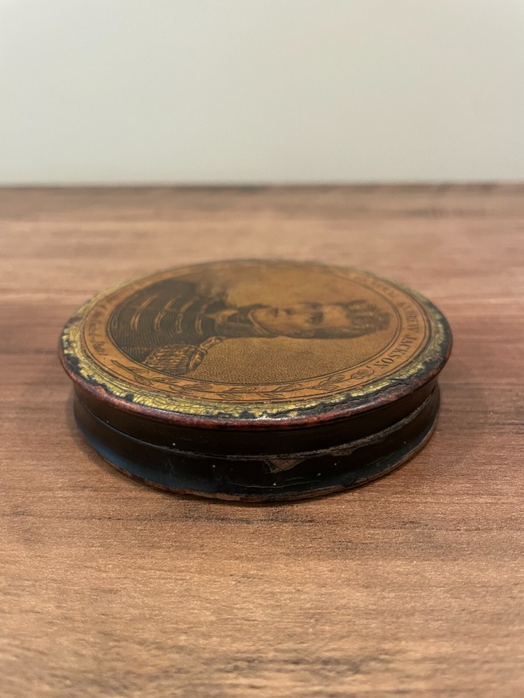 Scare Rare Andrew Jackson 1829 Snuff Box