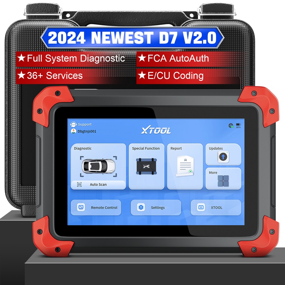 XTOOL D7 Bidirectional OBD2 Full System Scanner 2024 V2.0 With FCA Autoauth