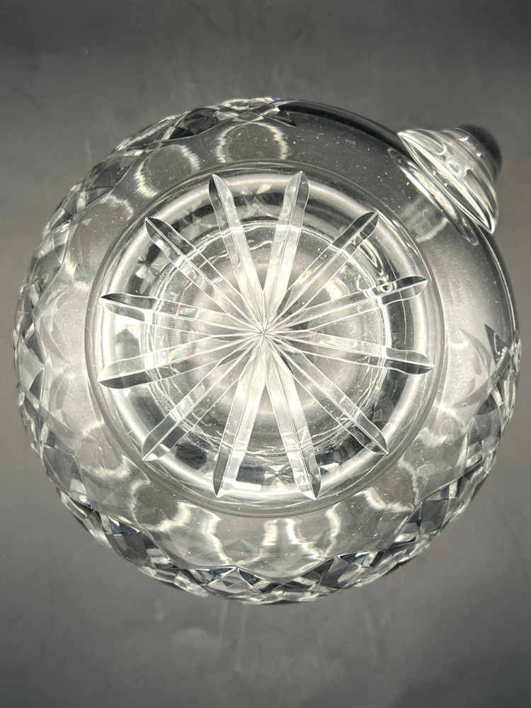 Vintage Lead Crystal Pitcher Diamond Pattern