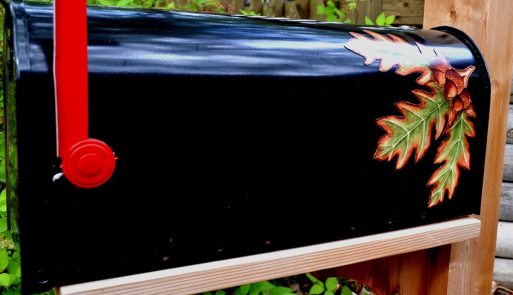 Mailbox Magnet (Partial Cover) Acorns Oak Leaves Large