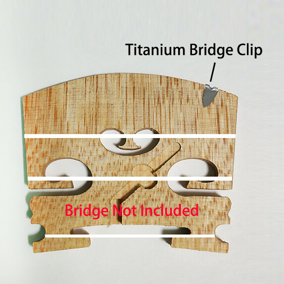 4x Violin Viola Titanium Metal Bridge Clip E String Protector 0.025g