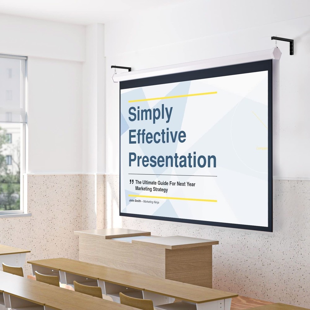 Universal Projector Screen Ceiling Mount Wall L Brackets 12 Inch Extension