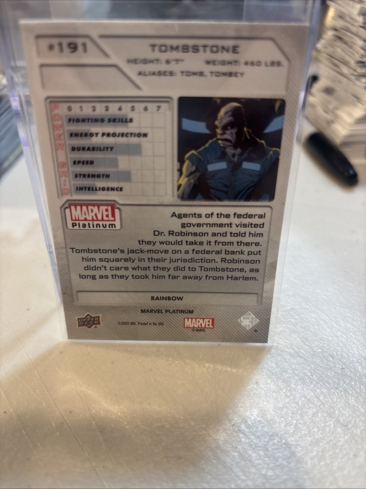 2022 Marvel Platinum Upper Deck RAINBOW Variation #191 Tombstone