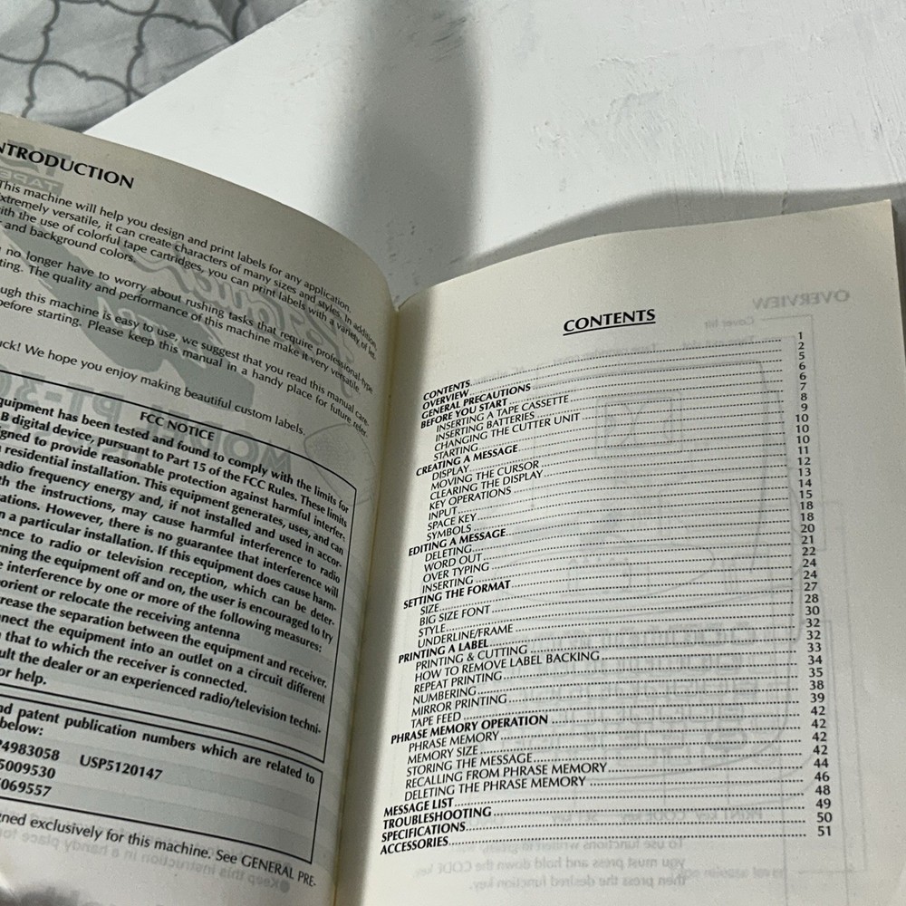 BROTHER P-Touch Extra Model PT-300 **USER GUIDE ONLY** Manual Label Maker