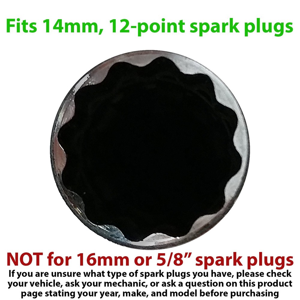 14mm Spark Plug Socket - Thin Wall Spark Plug Socket - Compatible with BMW, M...