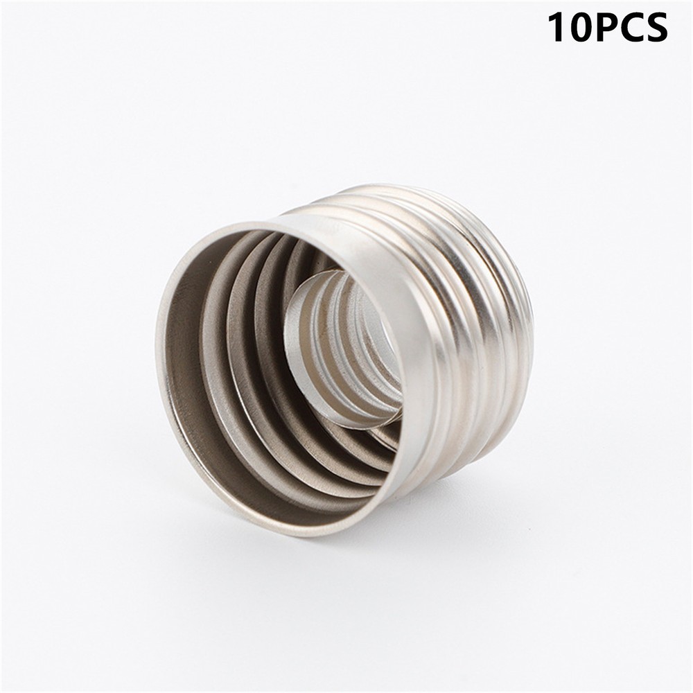10PCS/Set Iron Plated Nickel E27 To E14 Lamp Socket Accessories For Bulb Light