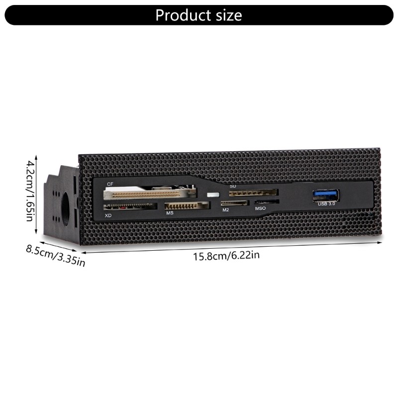 USB3.0 Card Reader Front Panel Multi Function for PC Cases Chassis Front Panel