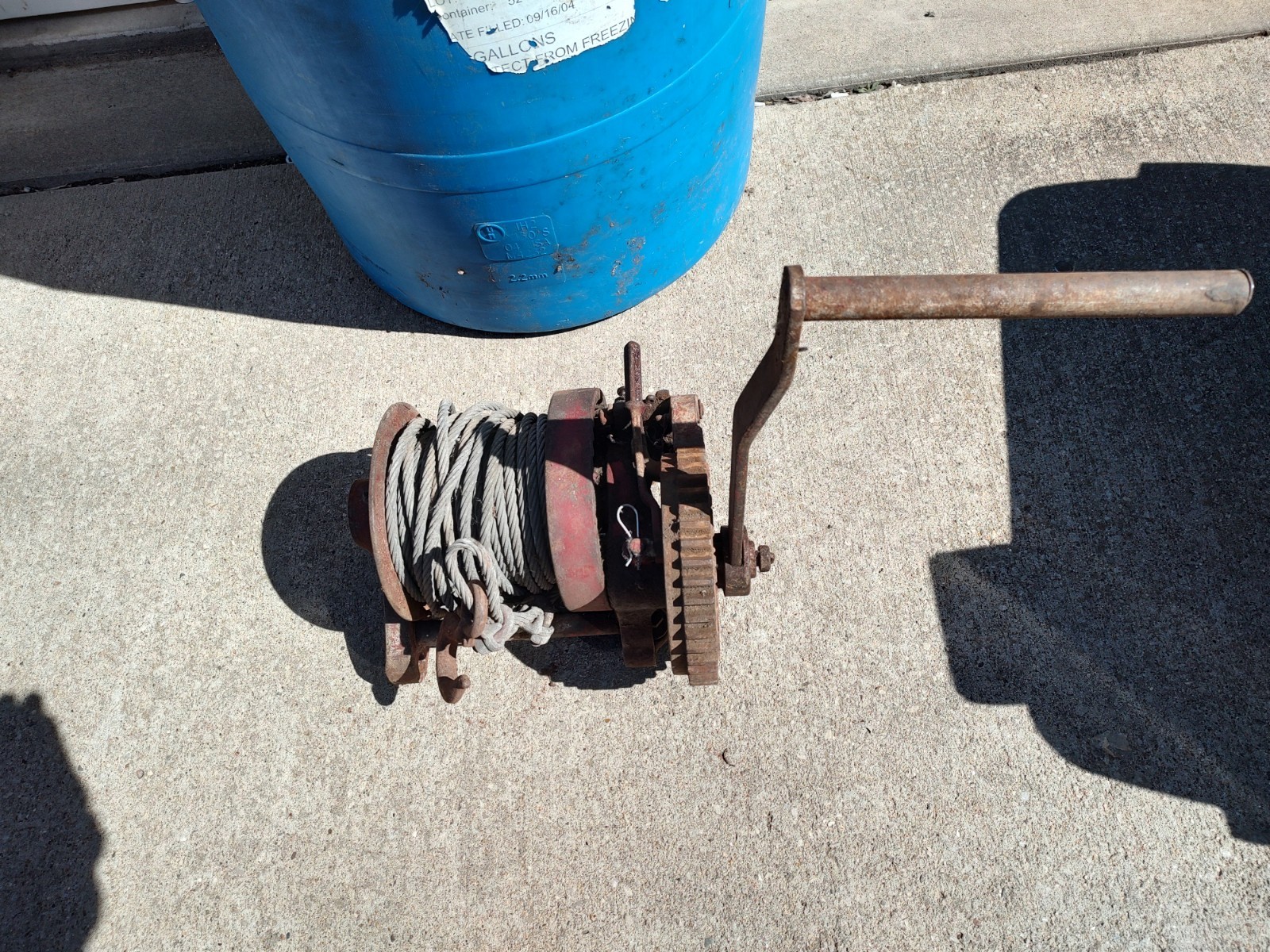 Beebe Bros. All Steel 23 Industrial Hand Winch Manual Crank USA